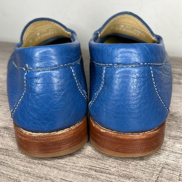 G. H. Bass & Co. Weejuns Blue Pebble Leather Loafer Size 9 - Picture 5 of 8